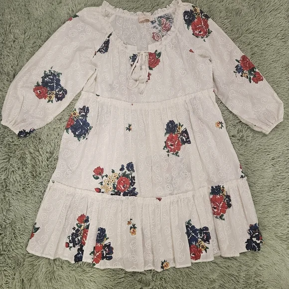 Tory Burch Floral Embroidered Ruffle Dress - Picture 7 of 11